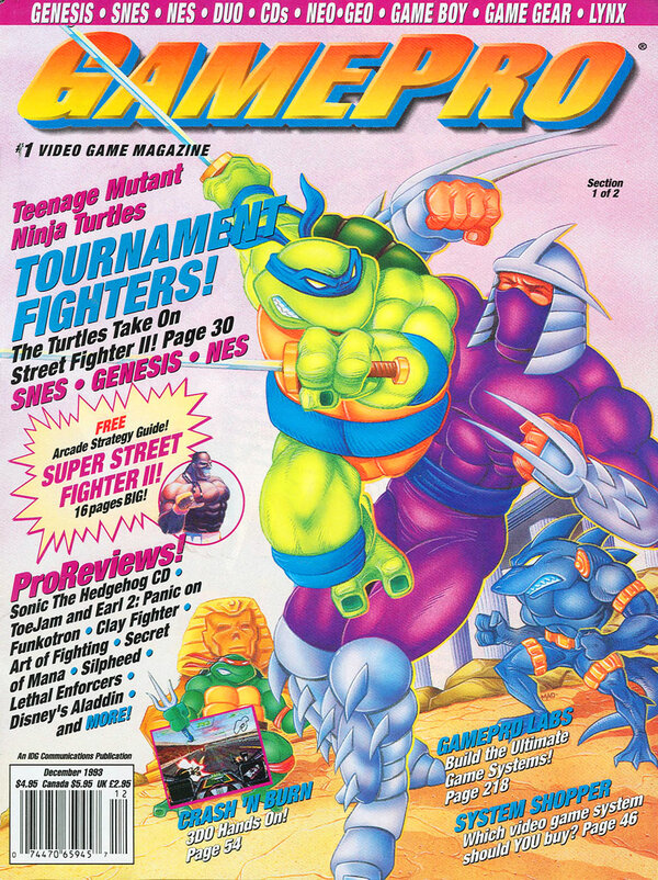 GamePro 053 (Dec 1993) Teenage Mutant Ninja Turtles   Tournament Fighters cover